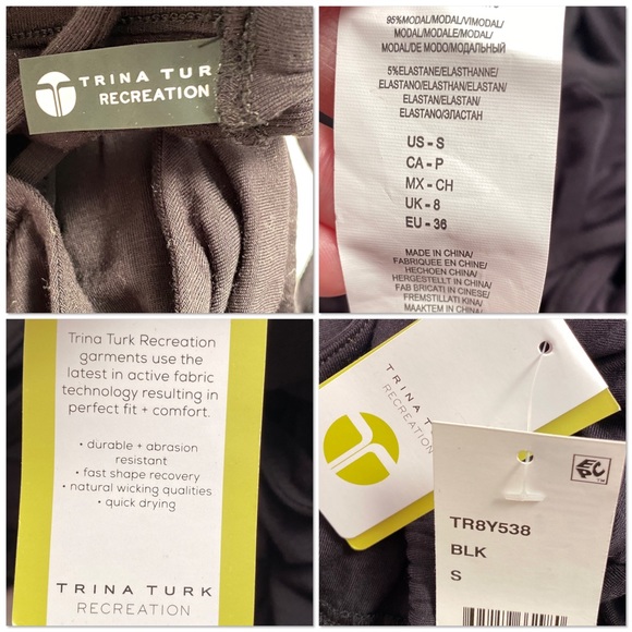 Trina Turk Recreation black modal sleeveless halter jumpsuit - Picture 12 of 13